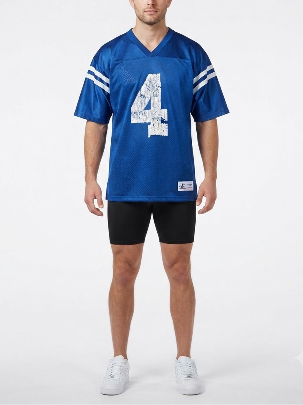 Jim Harbaugh Indianapolis Colts Distressed Vintage Jersey